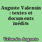 Auguste Valensin : textes et documents inédits