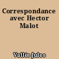 Correspondance avec Hector Malot