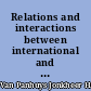 Relations and interactions between international and national scenes of law