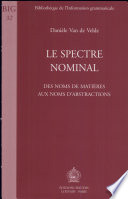 Le spectre nominal : des noms de matières aux noms d'abstractions