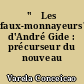 "�Les faux-monnayeurs" d'André Gide : précurseur du nouveau roman