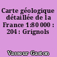 Carte géologique détaillée de la France 1:80 000 : 204 : Grignols