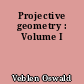 Projective geometry : Volume I