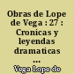 Obras de Lope de Vega : 27 : Cronicas y leyendas dramaticas de espana : 6 seccion