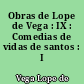 Obras de Lope de Vega : IX : Comedias de vidas de santos : I