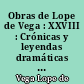 Obras de Lope de Vega : XXVIII : Crónicas y leyendas dramáticas de España y Comedias novelescas : [XIII]