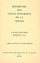 Répertoire des visites pastorales de la France : anciens diocèses (jusqu'en 1790) : Corrections et compléments