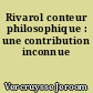 Rivarol conteur philosophique : une contribution inconnue