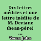 Dix lettres inédites et une lettre inédite de M. Deviane (beau-père) de Jules Verne