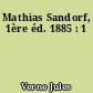 Mathias Sandorf, 1ère éd. 1885 : 1