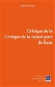 Critique de la Critique de la raison pure de Kant