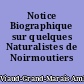 Notice Biographique sur quelques Naturalistes de Noirmoutiers