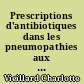 Prescriptions d'antibiotiques dans les pneumopathies aux urgences de Saint-Nazaire en 2013