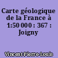 Carte géologique de la France à 1:50 000 : 367 : Joigny