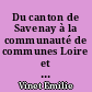 Du canton de Savenay à la communauté de communes Loire et Sillon, quel développement territorial?