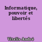 Informatique, pouvoir et libertés