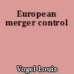 European merger control