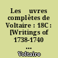 Les œuvres complètes de Voltaire : 18C : [Writings of 1738-1740 (III)] : [Writings for music, 1720-1740]