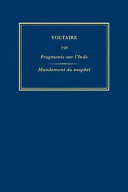 Les oeuvres complètes de Voltaire : 75B : Fragments sur l'Inde et sur le général Lalli