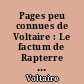 Pages peu connues de Voltaire : Le factum de Rapterre contre Giolot Ticalani : [la critique du "Catilina" de Crébillon]