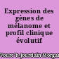 Expression des gènes de mélanome et profil clinique évolutif
