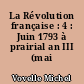 La Révolution française : 4 : Juin 1793 à prairial an III (mai 1795)