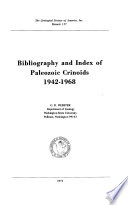 Bibliography and index of Paleozoic crinoids : 1942-1968