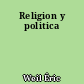 Religion y politica