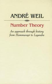Number theory : an approach through history : from Hammurapi to Legendre