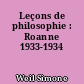 Leçons de philosophie : Roanne 1933-1934