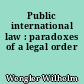 Public international law : paradoxes of a legal order