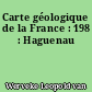 Carte géologique de la France : 198 : Haguenau