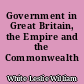 Government in Great Britain, the Empire and the Commonwealth