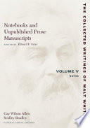 Notebooks and unpublished prose manuscripts : vol.V : Notes