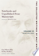 Notebooks and unpublished prose manuscripts : vol.VI : Notes and index