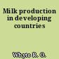 Milk production in developing countries