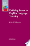 Defining issues in English language teaching