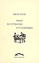 Essais de littérature et d'esthétique : 1855-1885
