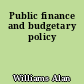 Public finance and budgetary policy