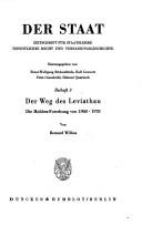 Der Weg des Leviathan : d. Hobbes-Forschung von 1968-1978