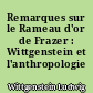 Remarques sur le Rameau d'or de Frazer : Wittgenstein et l'anthropologie