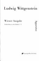Wiener Ausgabe : Band 1 : Philosophische Bemerkungen