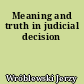 Meaning and truth in judicial decision