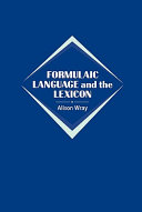 Formulaic language and the lexicon