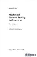 Mechanical theorem proving in geometries : basic principles