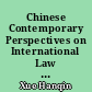Chinese Contemporary Perspectives on International Law : History, Culture and International Law