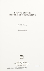Essays on the history of accounting
