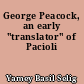 George Peacock, an early "translator" of Pacioli