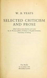 Selected criticism and prose