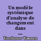 Un modèle systémique d'analyse de changement dans les organisations : le cas de l'analyse de l'implantation du projet PATH de l'OMS Europe en France